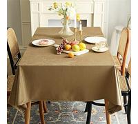 Nappe en velours de coton infroissable - Nappe de table de salle à manger décorative rectangulaire en tissu kaki pour une décoration d'intérieur élégante et des occasions spéciales - 150,1 x 210,1 cm