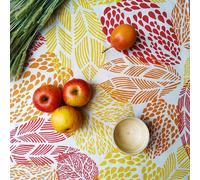 Nappe enduite Feuilles Jaunes - Rectangle 160x240cm Fleur de Soleil
