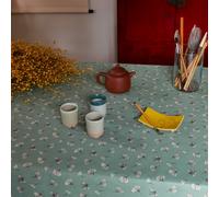 Nappe enduite Ginkgo vert - Ovale 160x200cm Fleur de Soleil