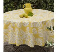 Nappe enduite Hortensia jaune - Ronde diam 160cm Fleur de Soleil