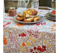 Nappe enduite Mimosa Rouge - Rectangle 160x240cm Fleur de Soleil