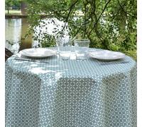 Nappe enduite Mosaïque Verte - Ovale 160x240cm Fleur de Soleil