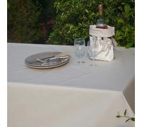 Nappe enduite Unie sable - Carrée 160x160cm Fleur de Soleil
