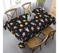 Nappe Fusée Astronaute Planétaire Spatiale 137X183Cm Nappes Durabilité Rectangulaire Couverture De Table pour Salle À Manger Maison Jardin