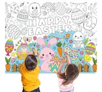 Nappe géante de Pâques à colorier pour enfants, activité de bricolage amusante pour salle de classe et décoration d'intérieur