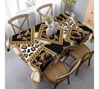Nappe Golden Chains Couverture De Table Facile d'entretien Tablecloth Anti Tache Nappes pour Dîners Pique-Niques Jardin 137X183CM