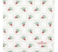 Nappe Greengate BERRY PETIT Blanche Avec Des Fraises 100x100