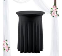 Nappe haute - Housses de table haute en élasthanne - Protection ronde pour fête, cuisine, extérieur, Halloween, mariage, anniversaire, bistrot, bar
