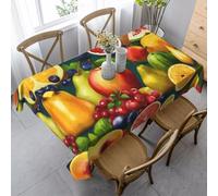 Nappe Healthy Food Print Nappe De Table Anti Tache Nappes Décoration Couverture De Table pour Dîners Pique-Niques Fête 137X183CM