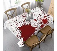 Nappe imperméable avec éclaboussures de sang pour Halloween, décor de Table de fête, cuisine de ferme, nappe de salle à manger, décorations d'halloween 01