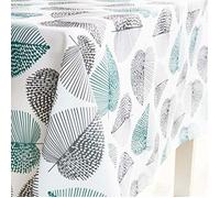 Nappe Imperméable de Table Rectangulaire Résistant Nappe Anti-Taches Tissu Oxford Motif Feuilles pour Table à Manger Picnic Party
