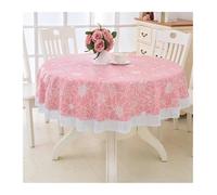 Nappe imperméable en PVC - Grande nappe ronde résistante à l'huile pour hôtels et événements - Nappe en plastique imprimé durable