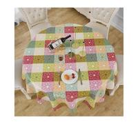 Nappe imperméable en PVC - Grande nappe ronde résistante à l'huile pour hôtels et événements - Nappe en plastique imprimé durable