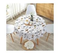 Nappe imperméable en PVC - Grande nappe ronde résistante à l'huile pour hôtels et événements - Nappe en plastique imprimé durable