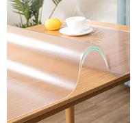 Nappe imperméable rectangulaire transparente en PVC de 110 x 200 cm pour salle à manger, jardin, fête, mariage, utilisation à la maison - Ajustement personnalisé