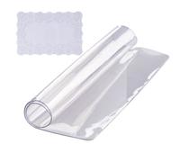 Nappe Imperméable Transparente - VEVOR - Nappe Carrée Transparente Protection de Table en PVC 30,5x30,5x1,5 mm