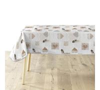 Douceur d'Intérieur Nappe rectangulaire Delicia blanc 140 x 240 cm PVC Textilia