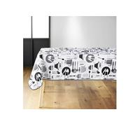 Nappe Imprimé Kitchen 150x240cm Blanc & Noir