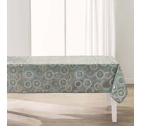 Nappe Imprimé Métallisé "Eclipse" 145x240cm Vert Sauge