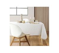 Douceur d'Intérieur Nappe Piana 145x240 cm Polyester imprimé métallisé Naturel