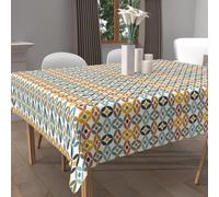 Soleil d'ocre, Nappe imprimée Anti-tâches carrée 180x180 cm OURANOS