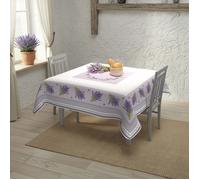 Nappe imprimée anti-tâches carrée 180x180 cm PROVENCE, par Soleil d'Ocre