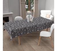 Soleil d'ocre, Nappe imprimée Anti-tâches Rectangle 140x240 cm Coffee