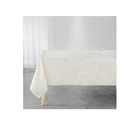 Douceur d'Intérieur - Nappe imprimée déco Belflor - 150 x 300 cm - Blanc