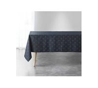 Douceur d'Intérieur, Nappe de Fête Rectangle (140 x 300 cm) Etoiles Marine/Or, Jacquard Fils Métallisés