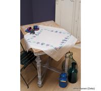 Nappe imprimée "Lavande" de Vervaco, motif de broderie dessiné