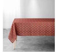 Douceur d'Intérieur – Nappe rectangle Manuela 145 x 240 cm Terracotta polyester imprimé