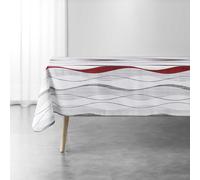 Nappe Imprimée "Ondulys" 150x240cm Rouge