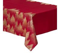 Créateur d'intérieur - Nappe Imprimée Sapin Colorama 140x240cm Rouge