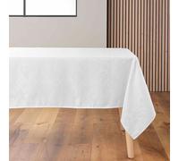 Nappe Jacquard Imprimé "Doriane" 140x240cm Blanc