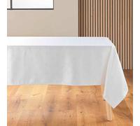 Douceur d'Intérieur Nappe de fête Les Rennes 140x250 cm Blanc/Argent Jacquard fils métallisés