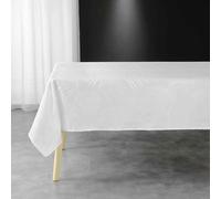 Nappe Jacquard "Plumette" 140x240cm Blanc