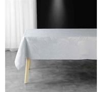 Nappe rectangle Plumette à imprimés plumes en jacquard - Gris clair - 140 x 240 cm Gris clair