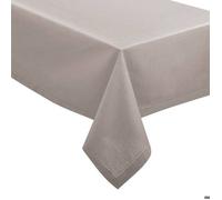 Nappe ""Jane"" coton chambray gris souris 140x240cm - Atmosphera Créateur d'intérieur
