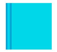 Nappe jetable en rouleau - DART - Turquoise - Damassé - Quadrillage - Papier recyclé