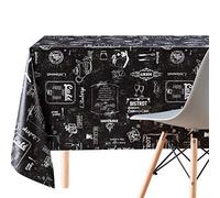 Nappe KP Home Chulck, Vinyle, Noir 140, 140 x 140cm