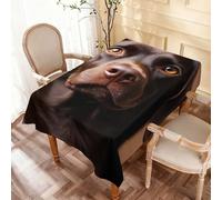 Nappe Labrador Chocolat Et Labrador Marron À Motifs 137X183Cm Nappe De Table Facile d'entretien Rectangulaire Couverture De Table pour Restaurant Cocktail Pique-Niques