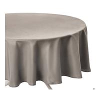 Nappe ""Lallie"" anti-tâche beige D180cm - Atmosphera Créateur d'intérieur