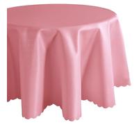 Nappe lavable - Diamètre : 150 cm - Pour cuisine et table à manger - Vieux rose