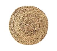 Nappe lavable, Napperons tissés ronds/elliptiques 11/18/30/30 x 40 cm, sets de table en jacinthe d'eau naturelle, rotin tressé paille, chargeurs à la main(30cm)