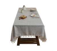 Nappe légère de luxe avec pompons Gris 140 cm