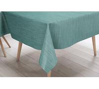 Nappe LIMA Acqua Marina - Toile Cirée Plastique PVC Lavable Antidérapante - Fabriquée en Italie 140x180 cm pour 6 personnes
