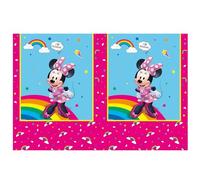 Nappe Minnie Mouse - Décoration pour les anniversaires d'enfants et les fêtes à thème - Dimensions : 120 x 180 cm - Facile à nettoyer - Réutilisable - Nappe pour fête d'anniversaire d'enfant