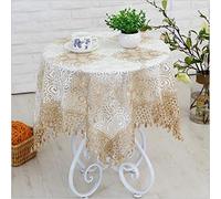 Nappe, Nappes brodées, Couverture de Table Florale en Dentelle, Nappe rectangulaire macramé, Serviette Ronde Anti-poussière for fête Mariage(D,45x245cm(18x96inch))