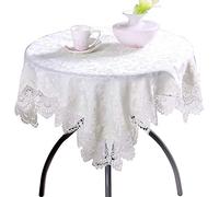 Nappe, Nappes en Dentelle for Tables rectangulaires, Nappe brodée Florale, for télévision, réfrigérateur, Coiffeuse, Housse de Table Anti-poussière(150x150cm(59x59inch))