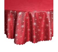 Nappe/Noël/Différentes couleurs et tailles/Lurex (Rouge, 180 cm rond)